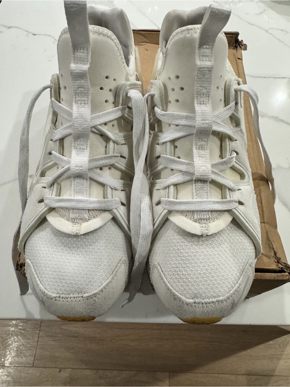 Nike White Lace-Up Athletic Sneakers
